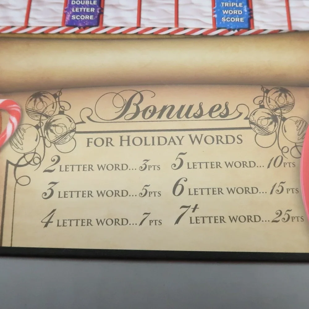 SCRABBLE Crossword Game Holiday Edition Christmas‎ Fun Hasbro 2011 100% Complete